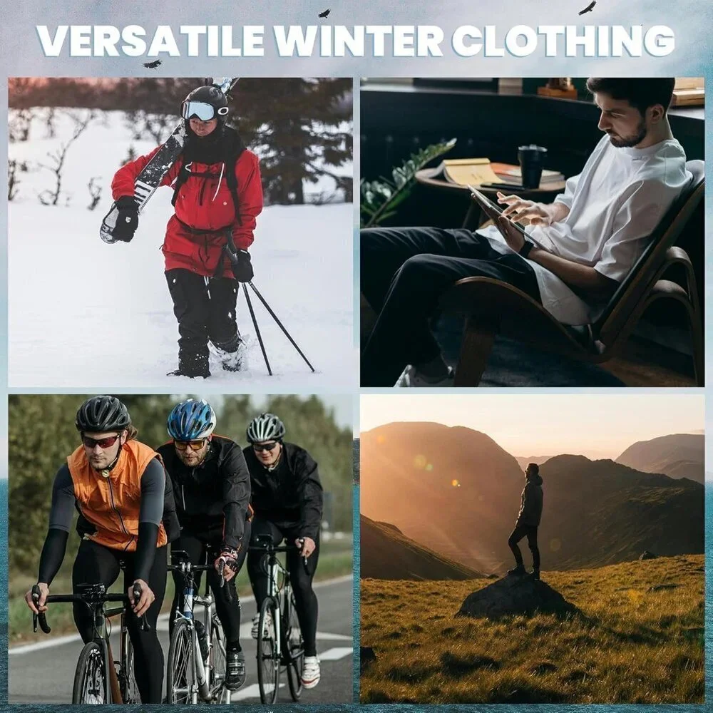 Thermal Underwear for Men Long Johns Set - Fleece Lined Base Layer for Cold Weat